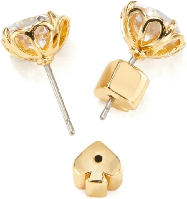 Kate Spade New York That Sparkle Round Earrings for Women  Princess Cut  Cubic Zirconia  Post Back Closure