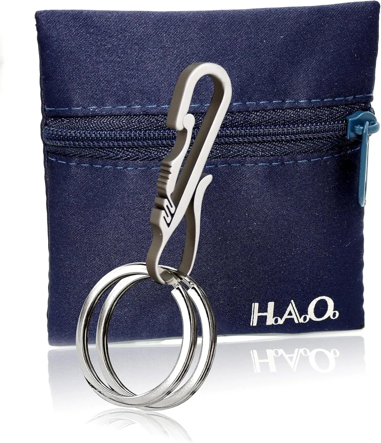 Keychain Keyring -1Pcs Titanium Alloy Key Holder Clip and Organizer and 2Pcs Stainless Steel Key Rings for Car Office School