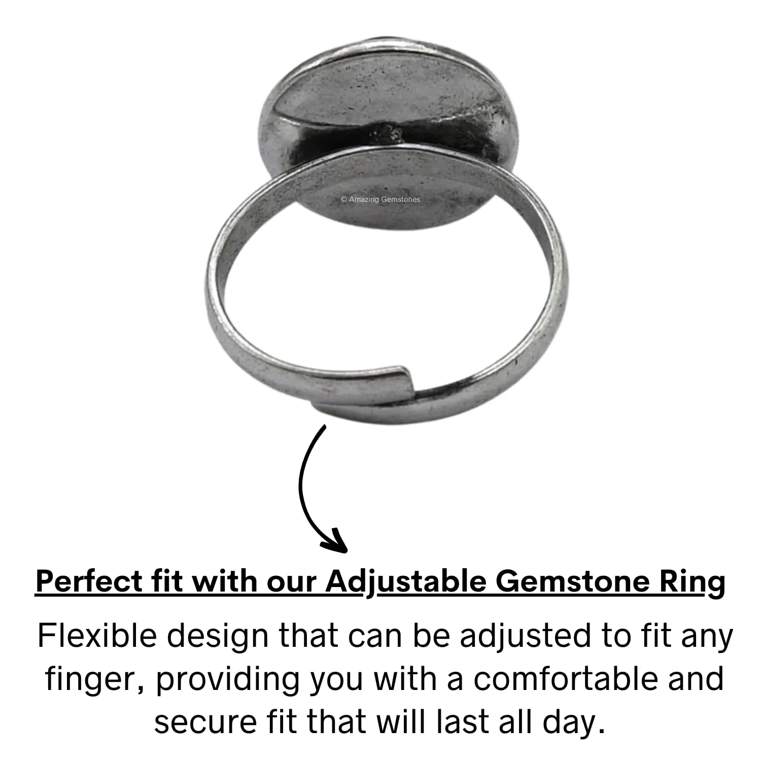 Lapis Lazuli Rings for Women and Teen Girls - Silver Lapis Lazuli Crystal Ring Birthstone Jewelry - Healing Crystal Gifts for Her, Mothers Day, Christmas - Anillos Para Mujer (S1)