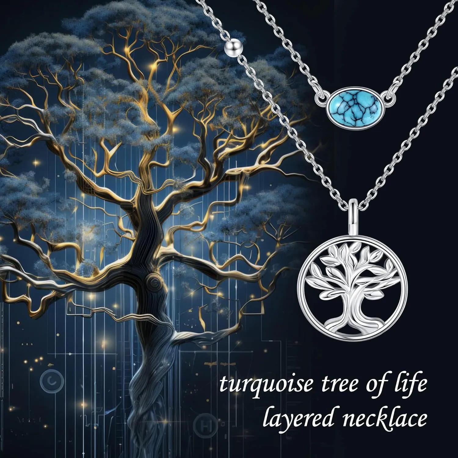 Lariat Layered Necklace 925 Sterling Silver Y Layered Choker Necklaces Christmas Jewelry Gifts for Women
