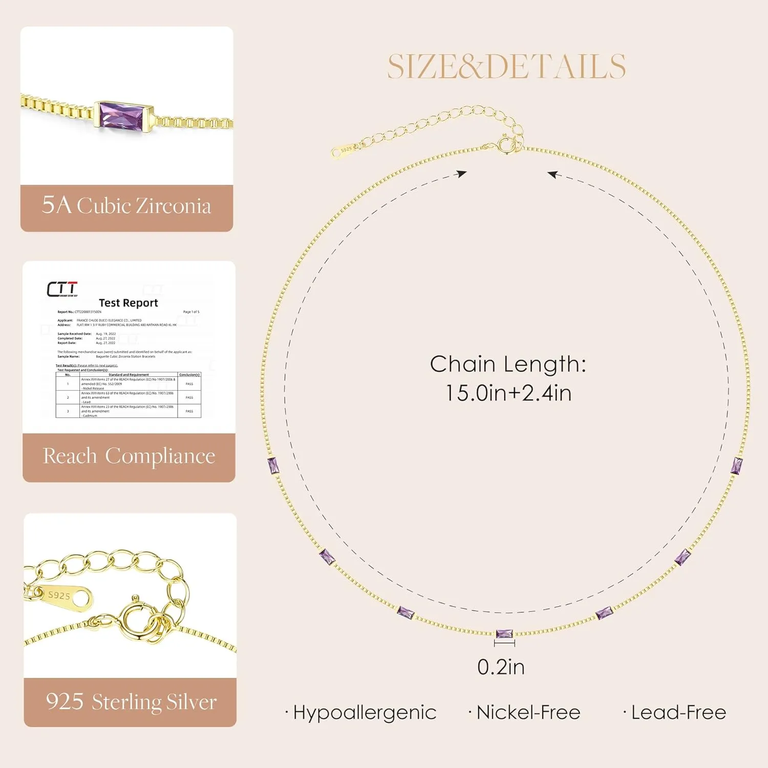 LOUISA SECRET Birthstone Necklaces for Women, 14K Gold Plated Dainty Simple Necklace, 925 Sterling Silver Birthday Anniversary Jewelry Gift for Women Mom Mother