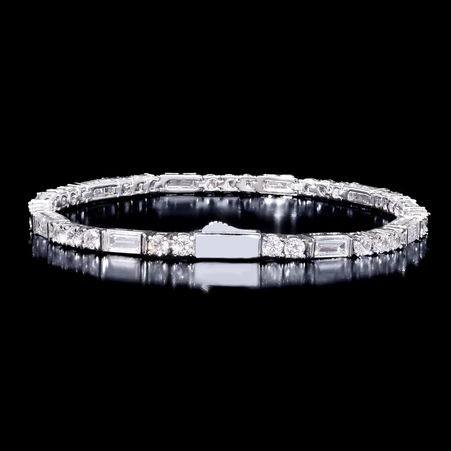 Lulu Mel 14K Gold Plated 3mm Tennis Bracelets For Women, Iced Out Cubic Zirconia Tennis Bracelet Layering Bracelets Trendy Stuff For Ladys