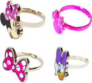 LUV HER Kids Jewelry: 4-Piece Adjustable Rings for Girls, Ring Sets with metal charm Fashion Girls Jewelry Ages 4 