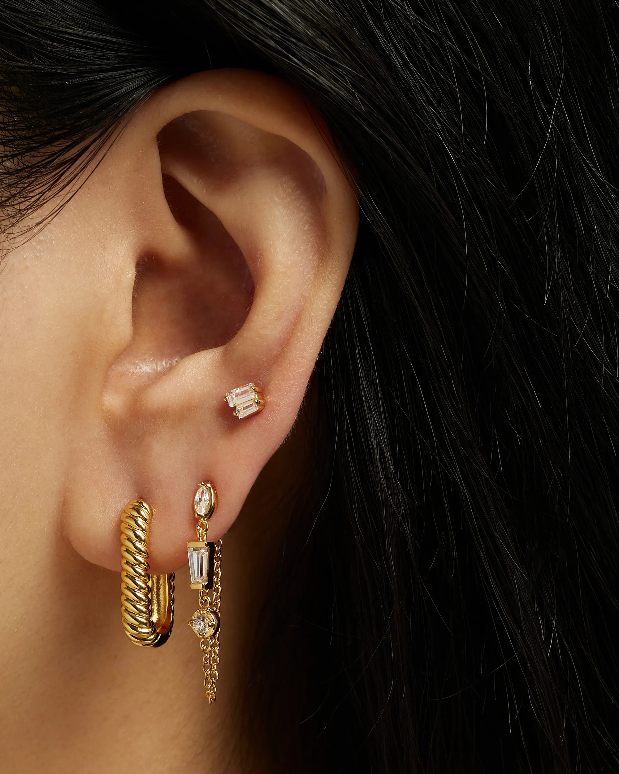 Mae Baguette Studs