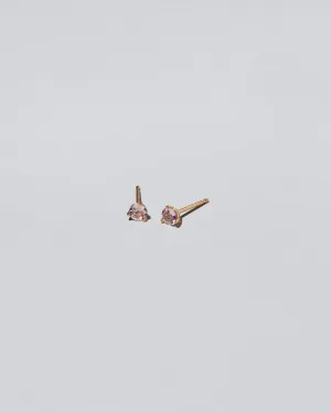 Martini Stud Earrings - Petite Light Pink Sapphire