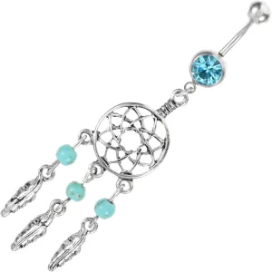 Metal Belly Button Ring Gold Dreamcatcher Navel Jewelry Belly Button Piercing Ring Comfortable for Daily Wear