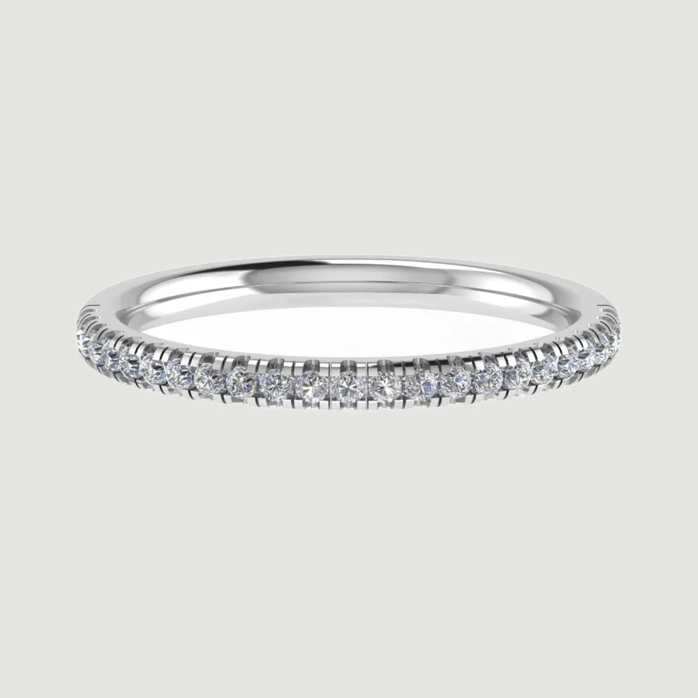 Micro Set Half Eternity Ring 1.7mm