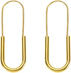 Minimalist Pin Huggie Hoop Earrings for Women Sensitive Ear Dainty Chic Hypoallergenic Silver 14K Gold Plated Simple Oval Hoops Dangle Drop Fashion Jewelry Gifts