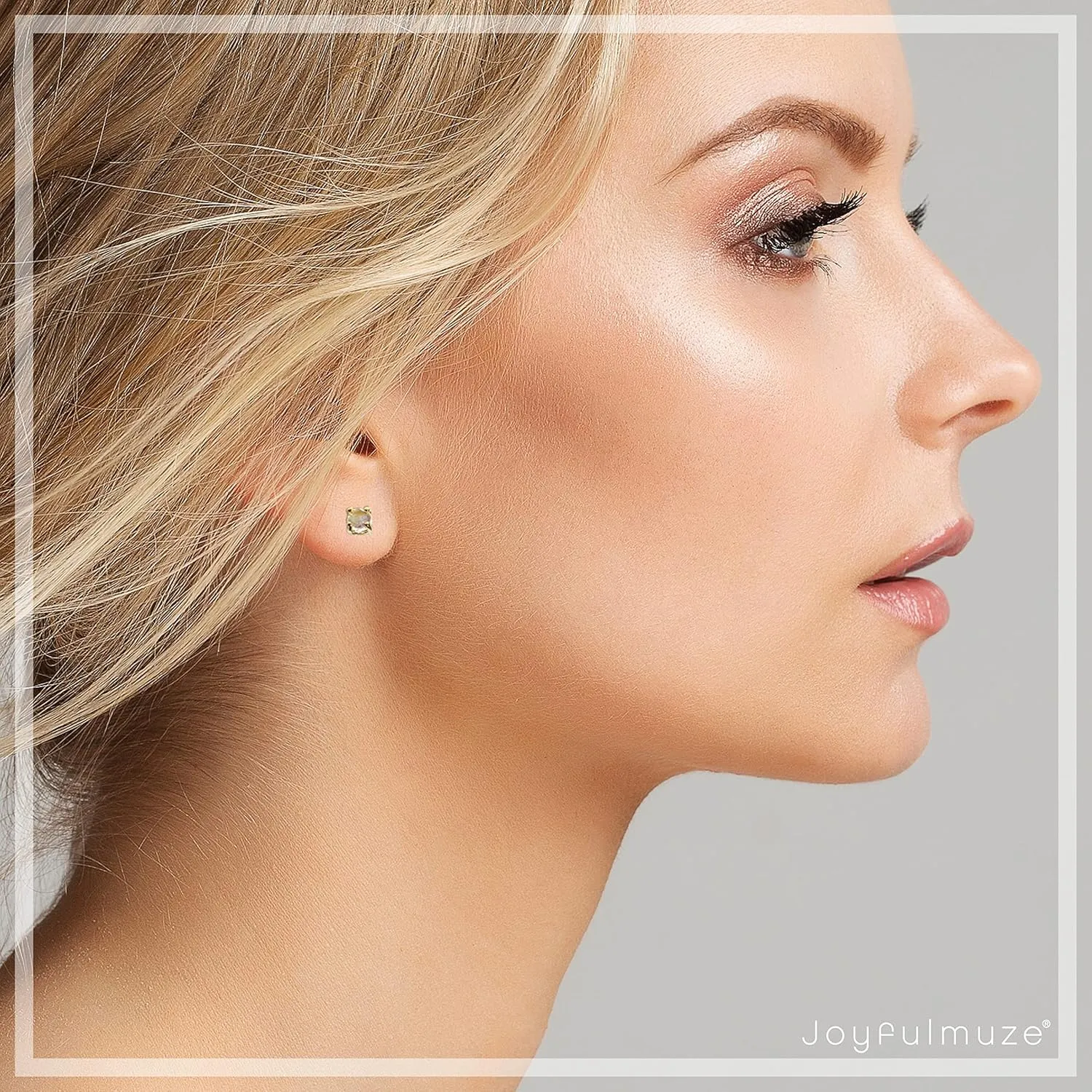 Moonstone Stud Post Earrings Rainbow, 14k Gold Plated 925 Silver, Minimal Dainty Tiny Stone 3mm, Handmade Gift for Women and Men, June Birthstone (Moonstone-Gold)