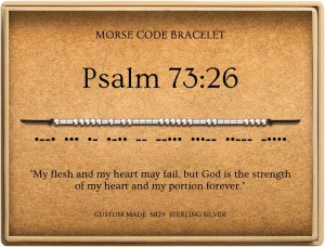 Morse Code Bracelets for Women, Christian Bible Verse Bracelets, Scripture S925 Sterling Silver Inspirational Faith Jewelry, Religious Gifts for Women