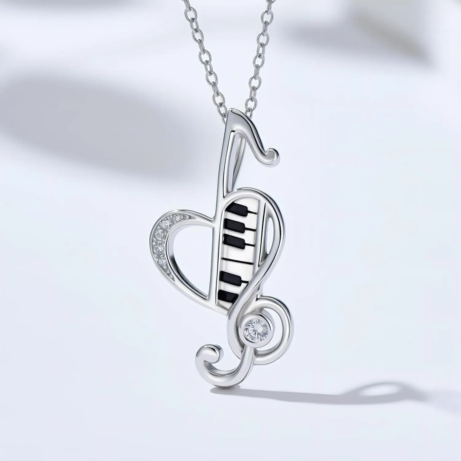 Music Necklace Gifts for Women 925 Sterling Silver Jewelry Gifts for Music Lovers