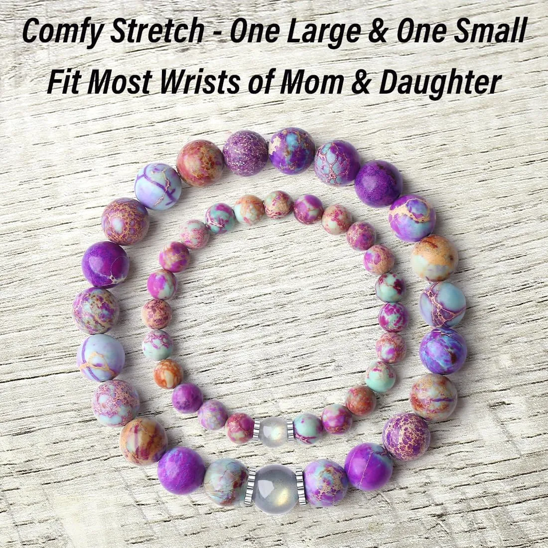 Natural Gemstone Bracelet Gifts for Daughter Mom Sister Niece Aunt Wife Girlfriend Grandma