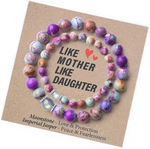 Natural Gemstone Bracelet Gifts for Daughter Mom Sister Niece Aunt Wife Girlfriend Grandma