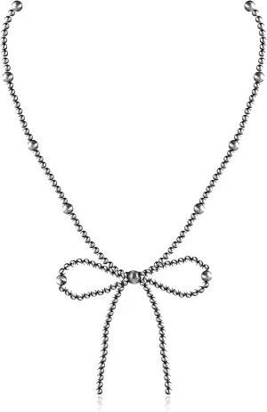 Navajo Pearl Necklace Pearl Bow Necklace Western turquoise Jewelry for Women Cowgirls