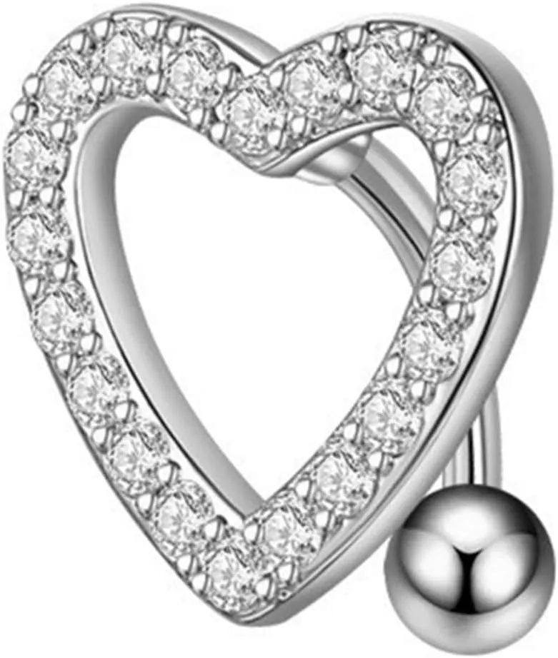 Navel Piercing Belly Ring Stainless Steel Zircon Belly Button Ring Dance Party Accessory