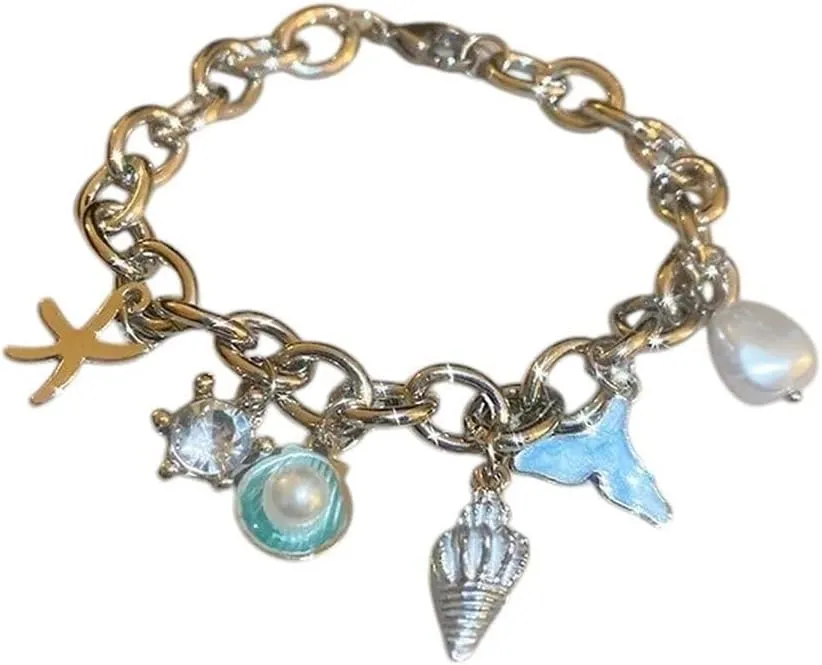 New 2026 Unisex Bohemian Conch Shell Starfish Rhinestone Imitation Pearl For Women Bracelet Unique Vacation Party Accessories Jewelry Findings Fashion Trendy Creative Gift For Women And Men