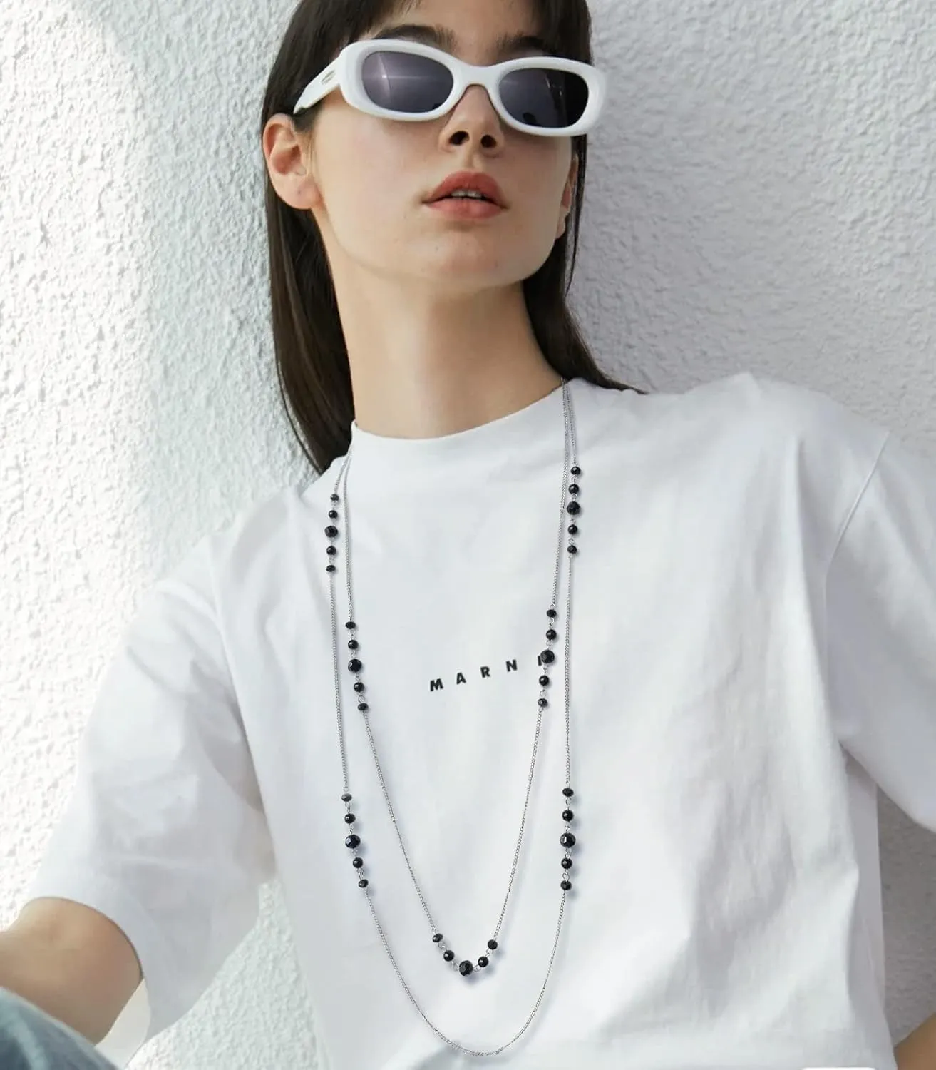Noessla Long Silver Necklace for Women Bohemian Layered Statement Costume Long Necklaces for Women Fashion Jewelry Mothers Day Gifts