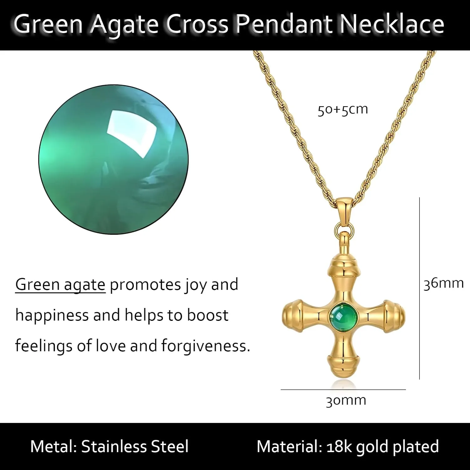 NUZON 2-Tone Interlocking | Sunburst Heart | CZ Evil Eye | Single Pearl | Love Heart Pendant Necklace for Women 18K Gold Chain Necklace Protection Prayer Faith Jewelry