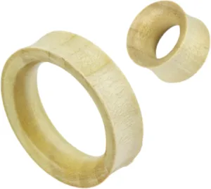 Organic Carved White Crocodile Tunnel Ear Plugs - Double Flare Saddle - 16 Sizes - Pair (2pcs)