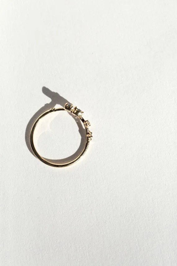 Organic Triangle Sapphire Ring