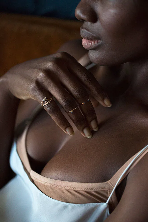 Organic Triangle Sapphire Ring