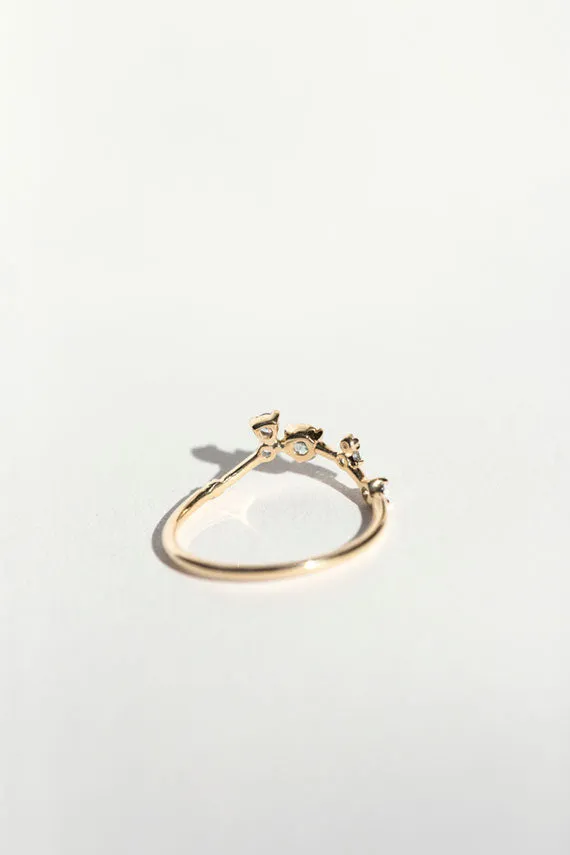 Organic Triangle Sapphire Ring