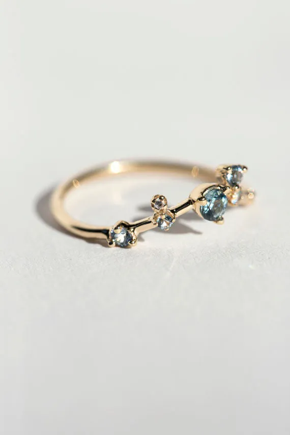 Organic Triangle Sapphire Ring
