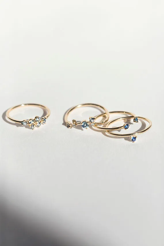 Organic Triangle Sapphire Ring