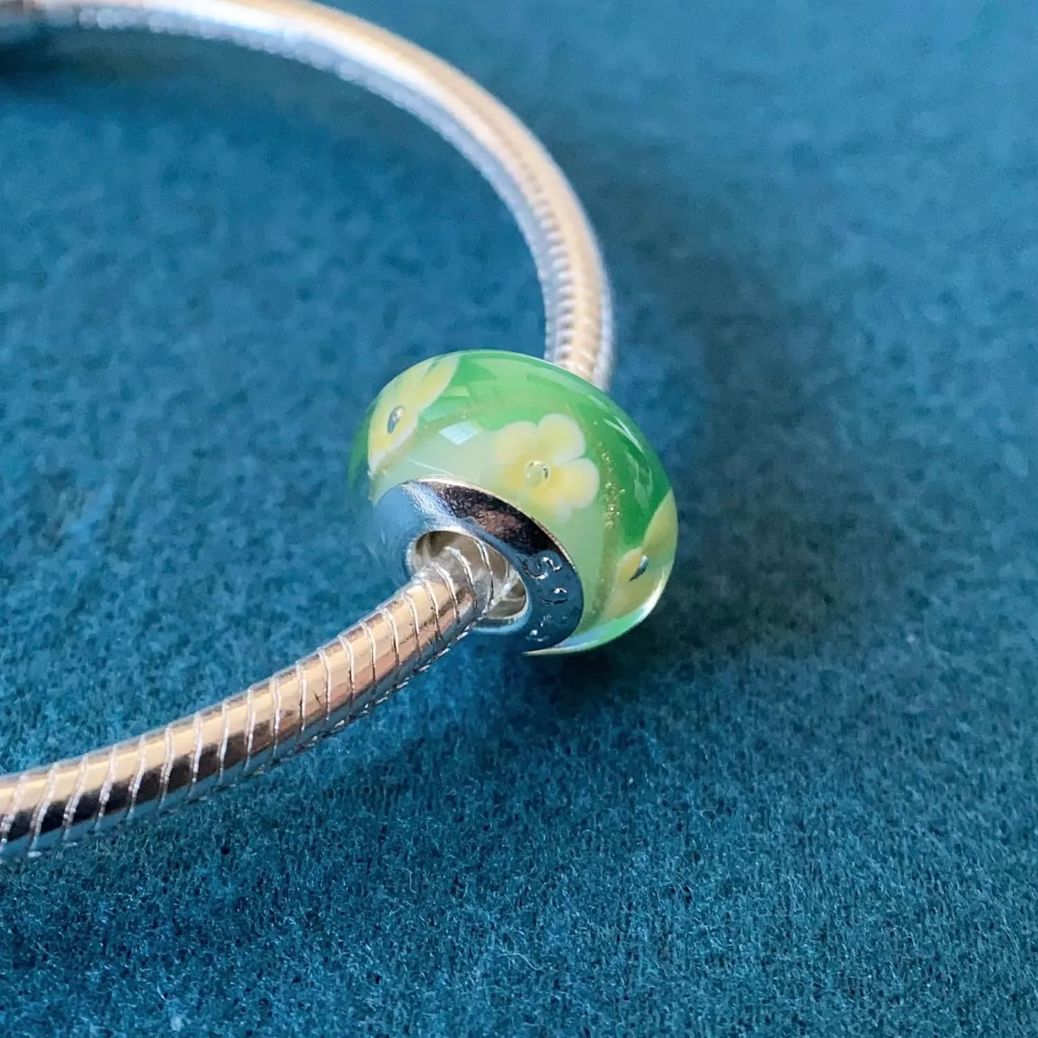 Original Murano Glass Charms for Pandora Bracelets, Authentic 925 Sterling Silver Charms for Bracelets, Murano Flowers Charms, Glass Beads fit Pandora Style Bracelet for Women