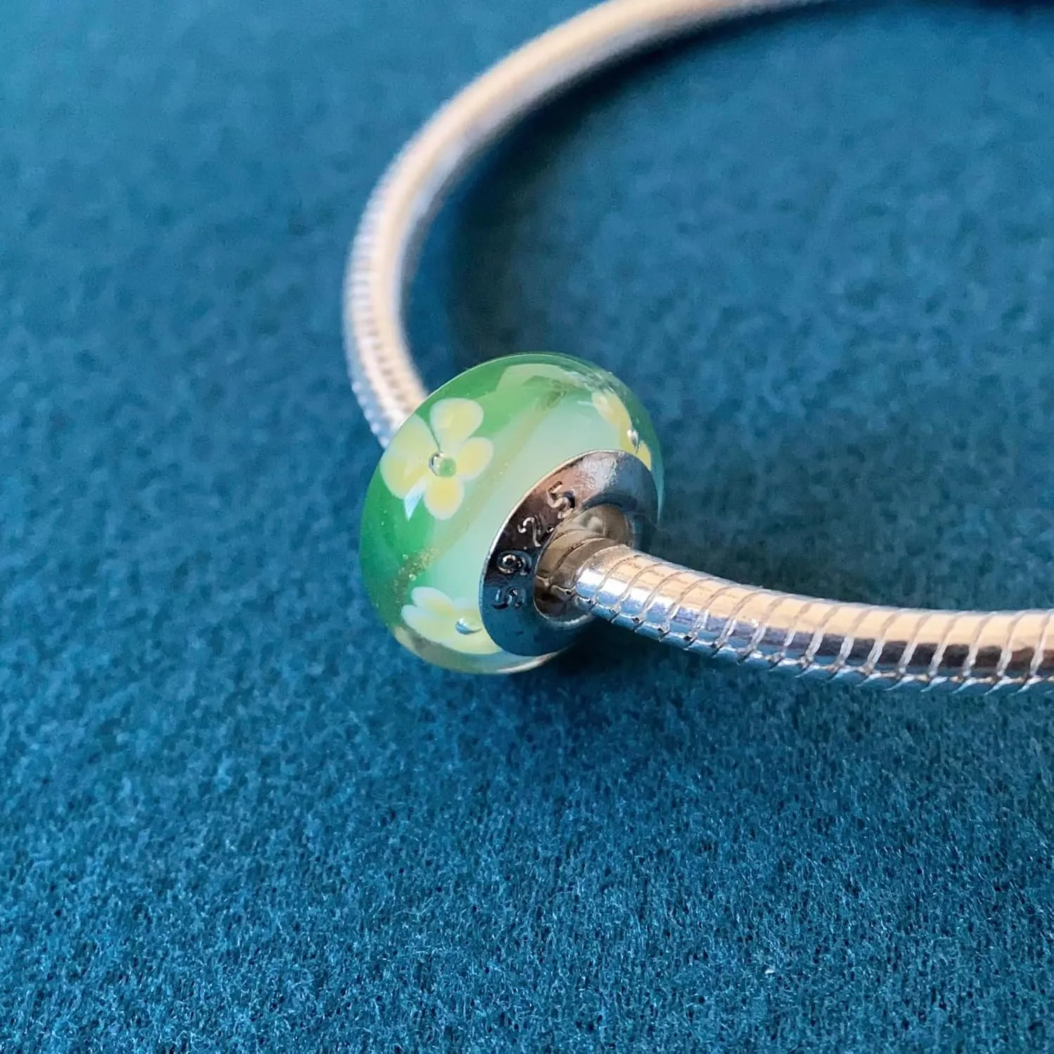 Original Murano Glass Charms for Pandora Bracelets, Authentic 925 Sterling Silver Charms for Bracelets, Murano Flowers Charms, Glass Beads fit Pandora Style Bracelet for Women