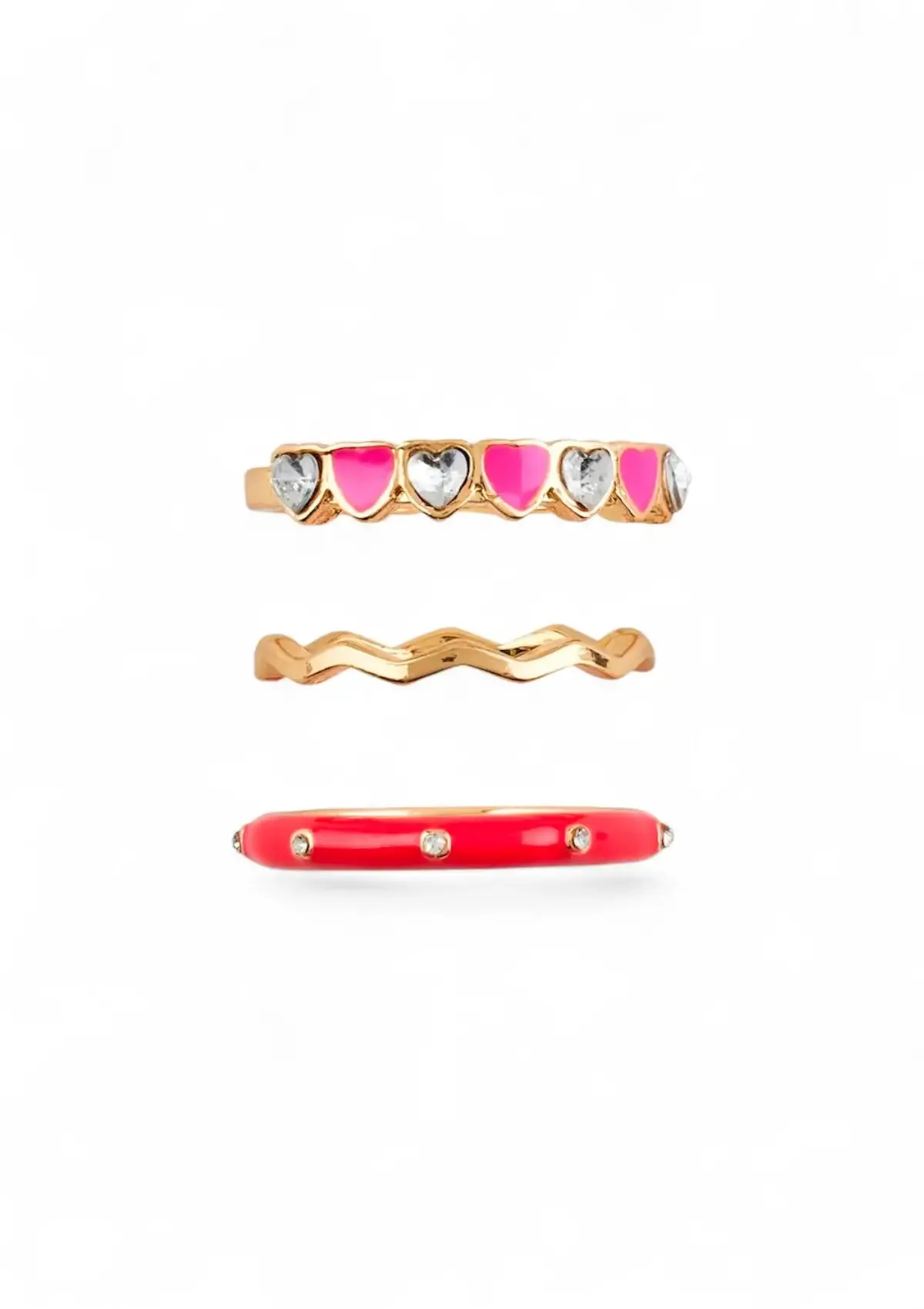 Ornament Ring Set - Hot Pink