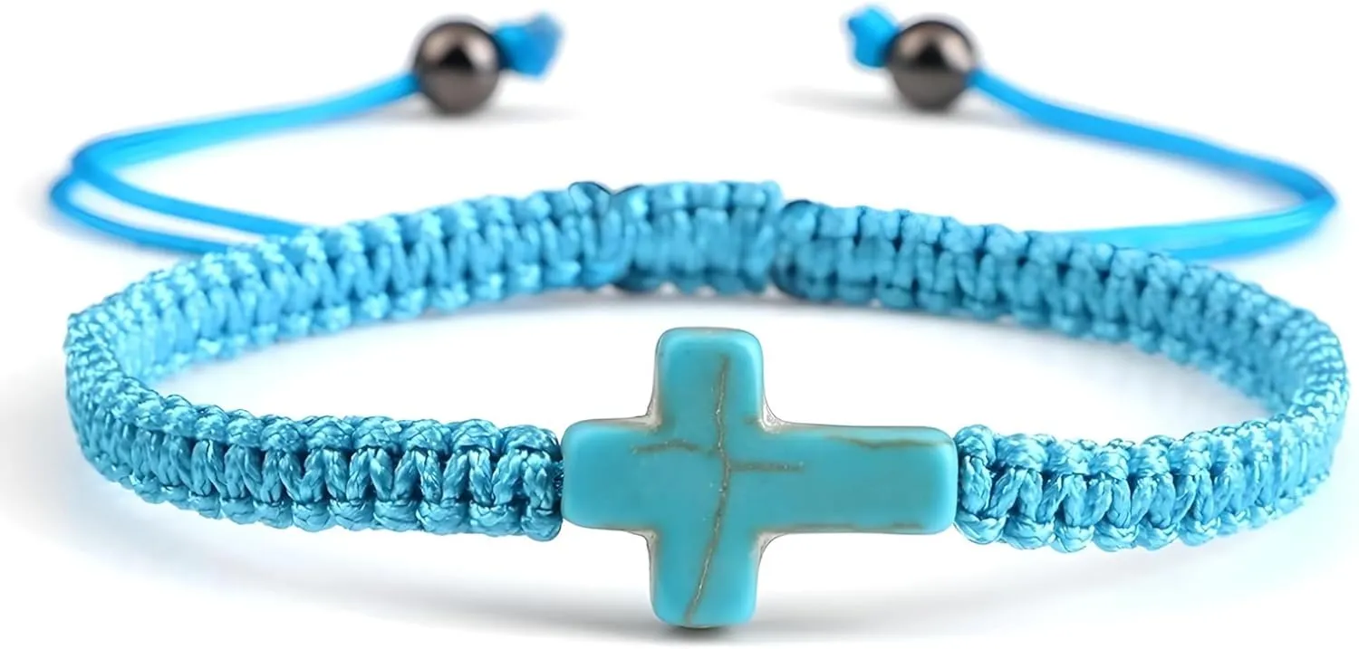 Orthodox Prayer Rope New Christian Prayer Cross Braided Bracelet For Women Men, Red Nylon Thread Couple Bracelets Adjustable Yoga Healing Bangle Chain Jewelry, Anglican Prayer Beads, Chotki Komboskini greek worry beads
