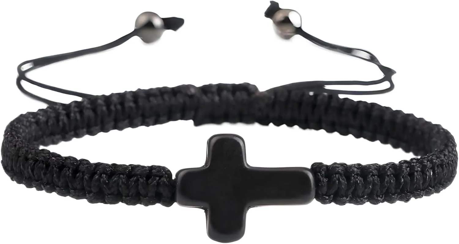 Orthodox Prayer Rope New Christian Prayer Cross Braided Bracelet For Women Men, Red Nylon Thread Couple Bracelets Adjustable Yoga Healing Bangle Chain Jewelry, Anglican Prayer Beads, Chotki Komboskini greek worry beads