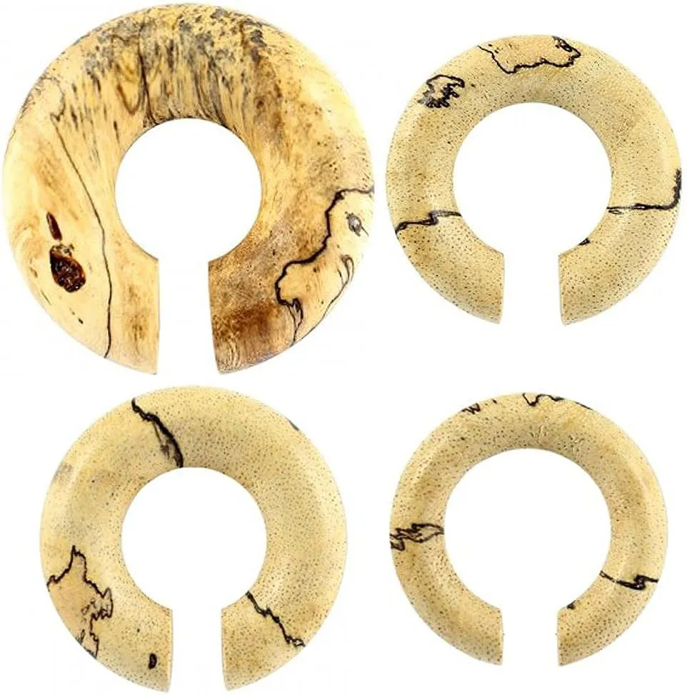 Pair 00g (10mm) to 3/4 (20mm) Natural Organic Wood Ear Plug MoDTanOiz