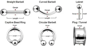 Pair (2PCS) BLUE SAPPHIRE GLASS PLUGS Double Flare Gauges Organic Ear Tunnels 9231