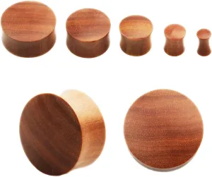 Pair (2PCS) SAWO WOOD PLUGS Double Flare Gauges Organic Ear Tunnels 9304