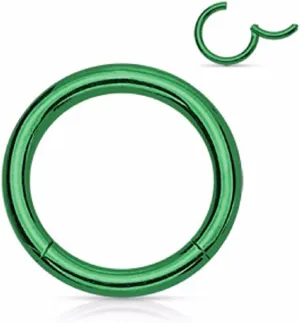 Pair of 316L Surgical Steel Hinged Segment WildKlass Rings