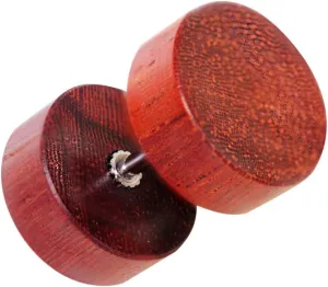 Pair of Organic Cherry Wood Fake Ear Plugs