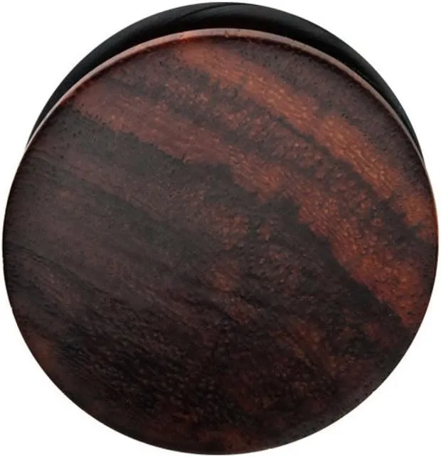 Pair of Organic Sono Wood Single Flare Hand Carved Ear Plugs Gauges 0g 00g 1/2 7/16 9/16 5/8 3/4 7/8 1 Inch 18mm 20mm