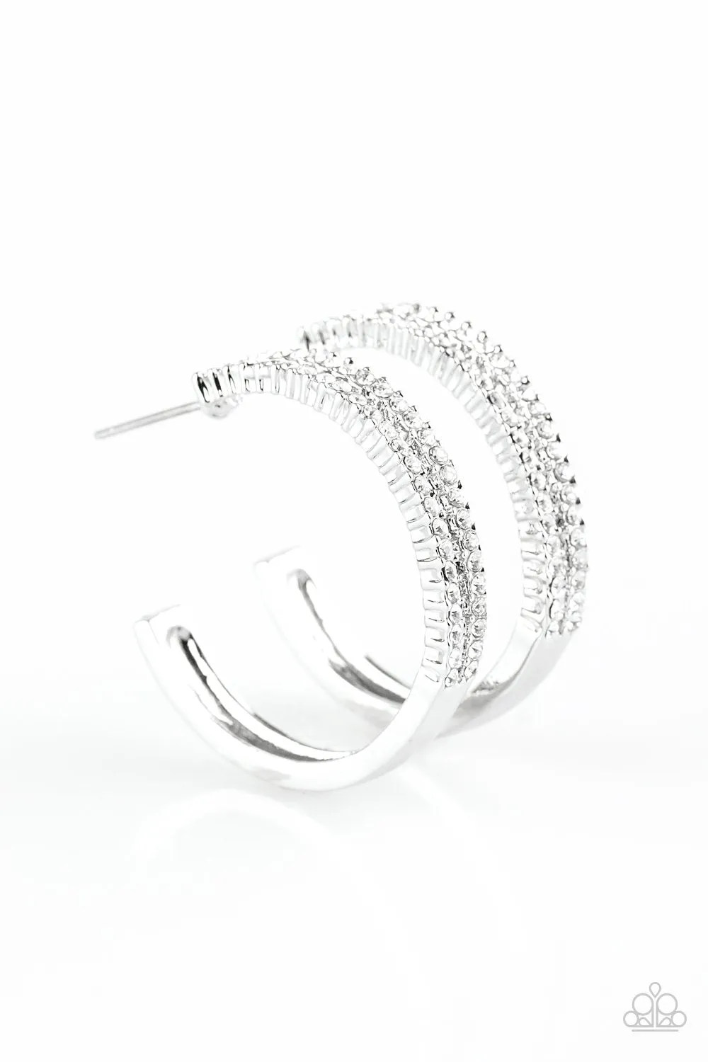 Paparazzi Earring ~ Slay Your Way - White