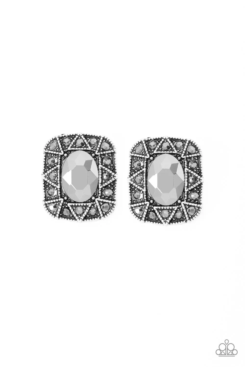 Paparazzi Earring ~ Young Money - Silver Studs