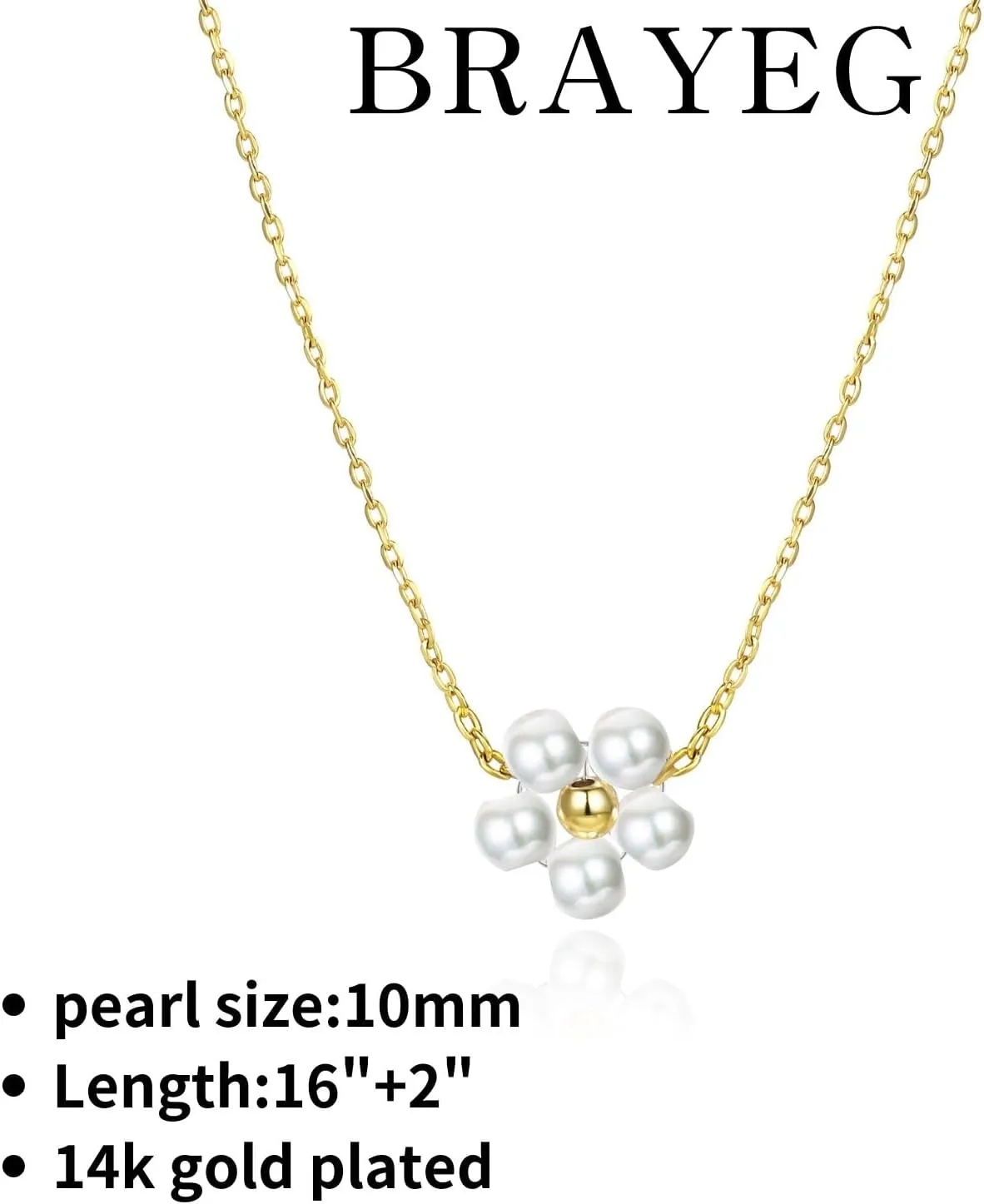 Pearl Necklace for Women Trendy,14k Gold Plated Necklace Dainty Wedding Necklace Small Cute Choker Necklaces Beaded Lariat Drop Vintage Waterproof Jewelry for Womens mom Gold Jewelry Fashion Gifts