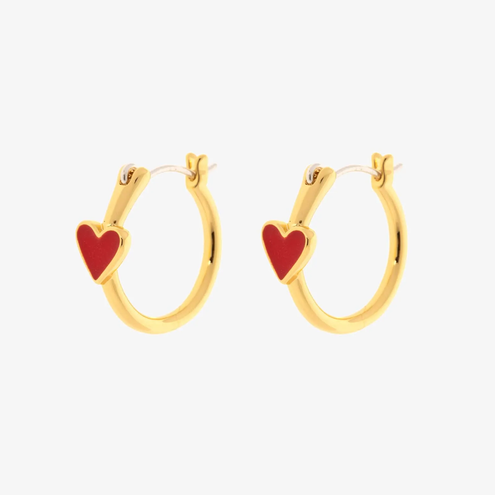 Petite Heart Hoop Earrings