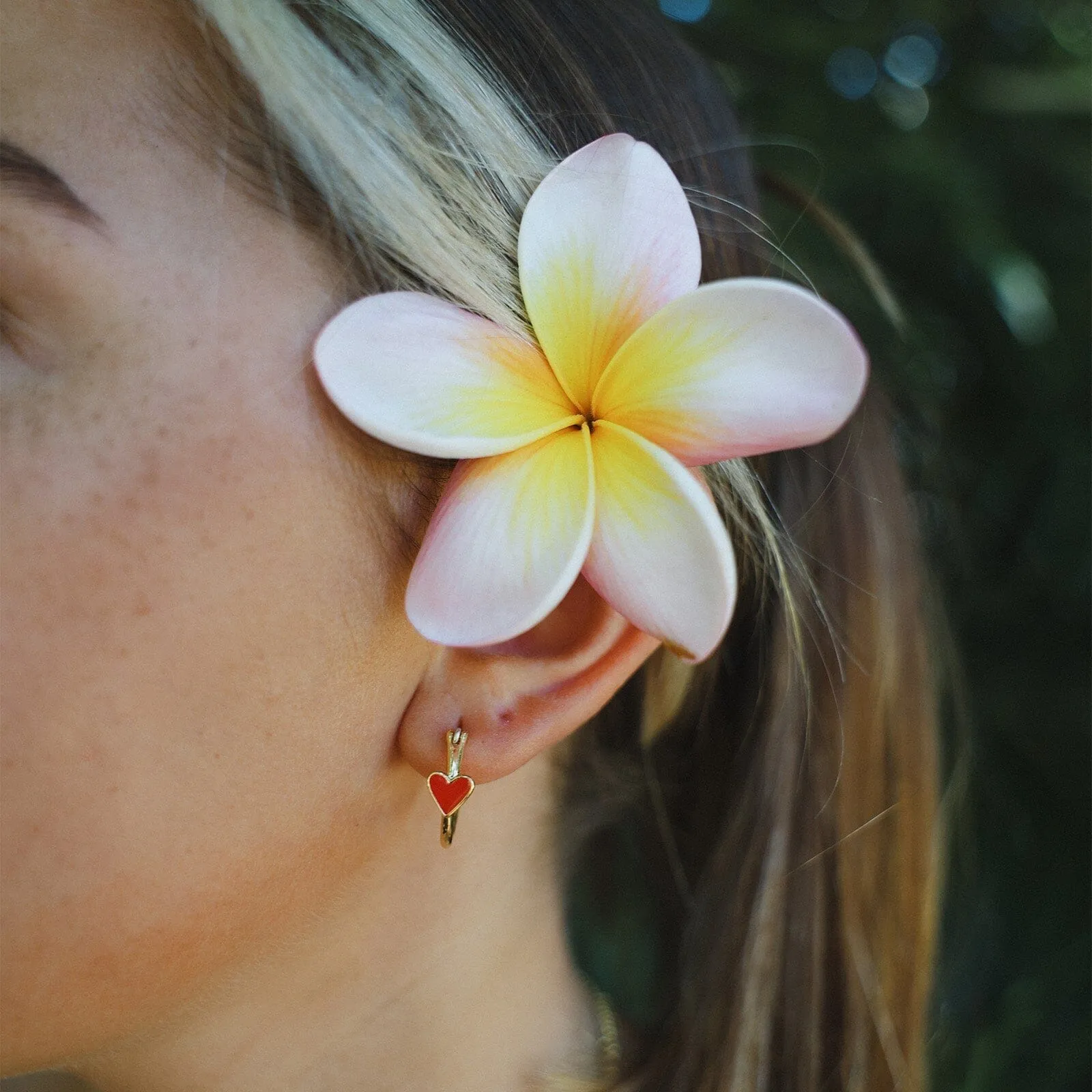 Petite Heart Hoop Earrings