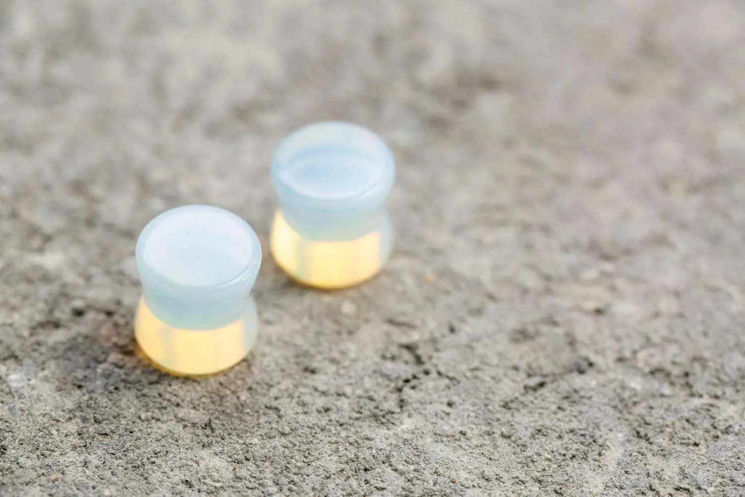 Pierced Owl - Opalite Concave Double Flared Saddle Plugs, Sold as a Pair