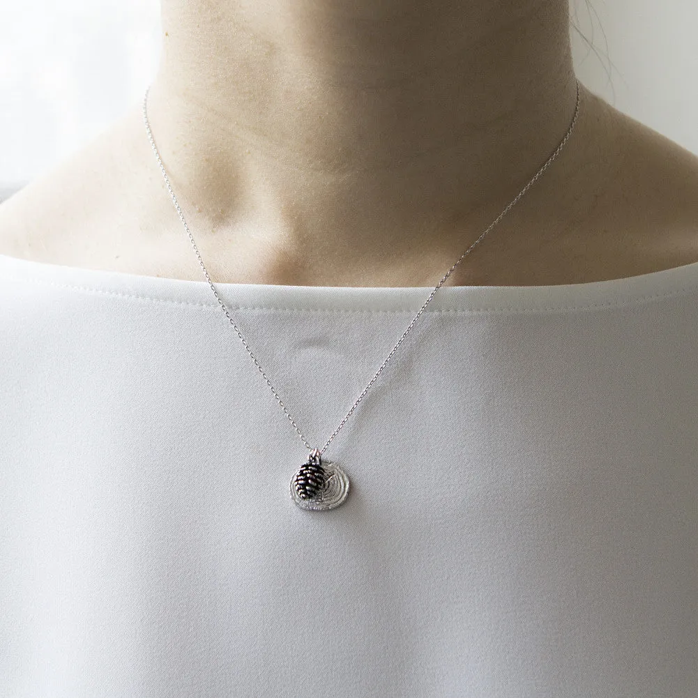 Pine Cone and Tree Ring Necklace