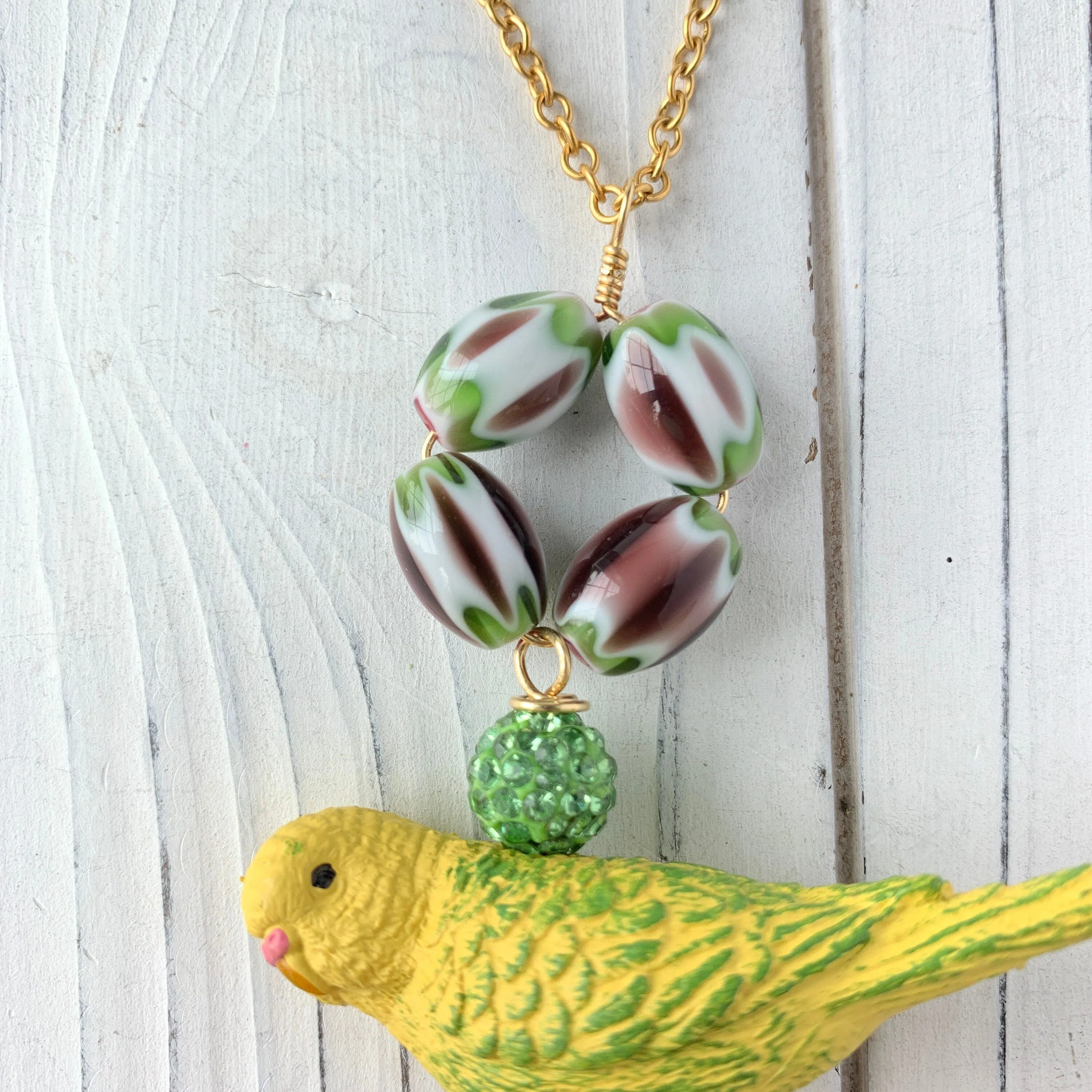 Piper the Parakeet Pendant Necklace