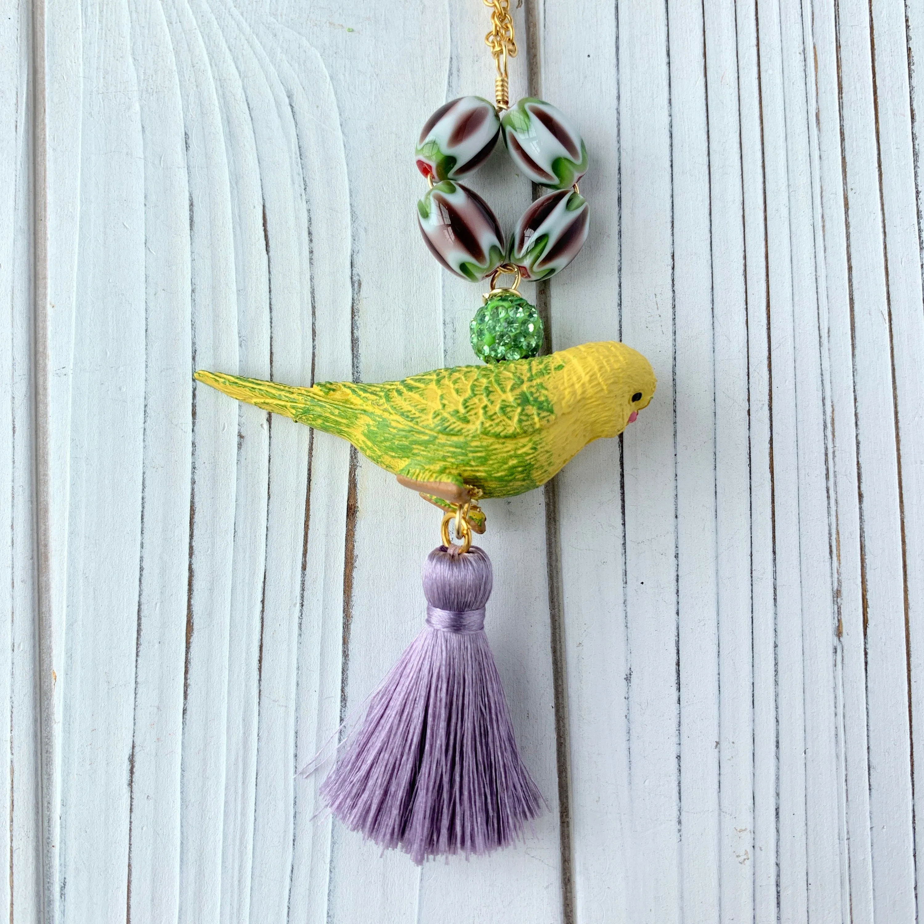 Piper the Parakeet Pendant Necklace