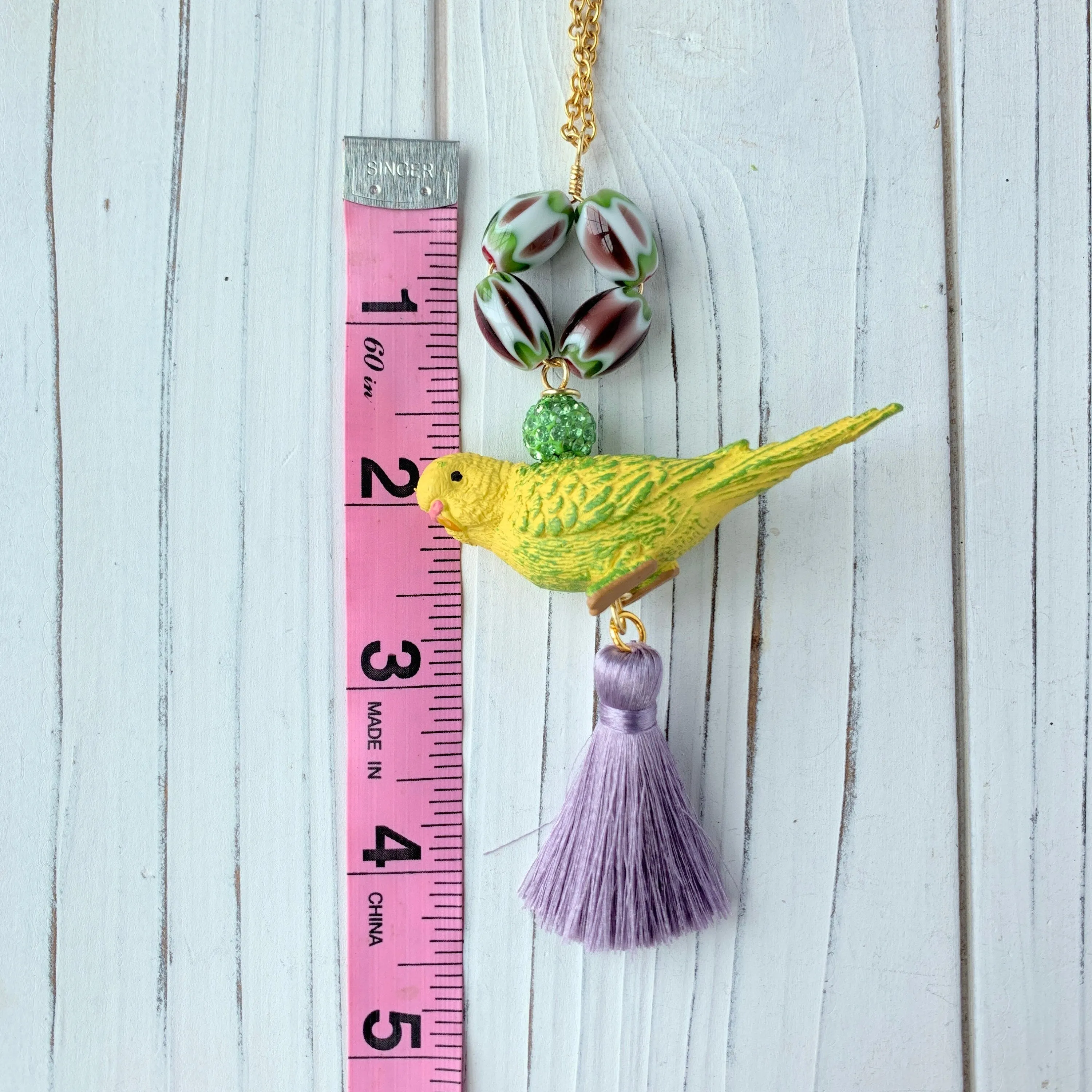 Piper the Parakeet Pendant Necklace