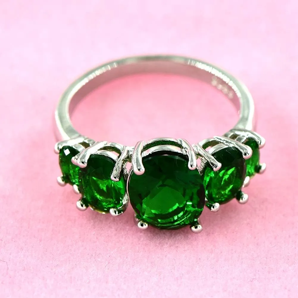 Platinum Gold Plated Noble Princess Cute Shining CZ Charm Ring for Women Jewel